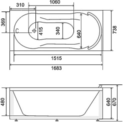 BellSan Акриловая ванна Риана 170x75 – фотография-4